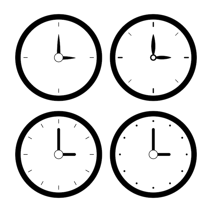 Ücretsiz Vektör set of clocks