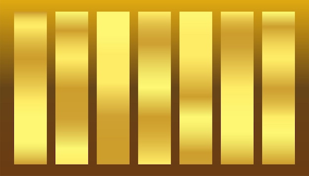 set of shiny golden palette banner for uiux elements
