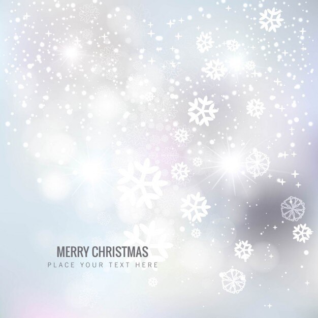 Shiny white christmas snowflakes background