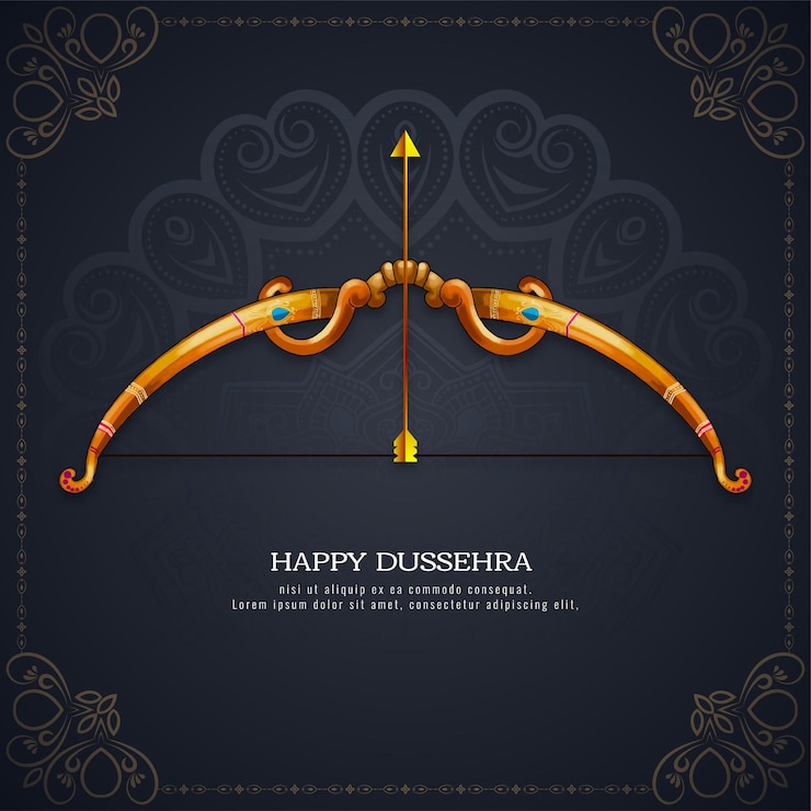 Ücretsiz Vektör şık mutlu dussehra kültürel hindu festivali arka plan tasarımı