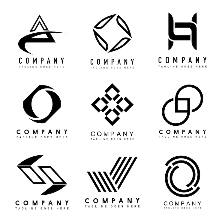 Ücretsiz Vektör şirket logosu design fikirleri seti