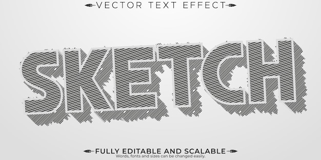 sketch editable text effect editable chalk and drawing text style