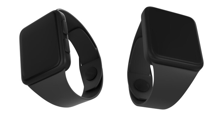 Ücretsiz Vektör smartwatch with blank screen and black wrist band