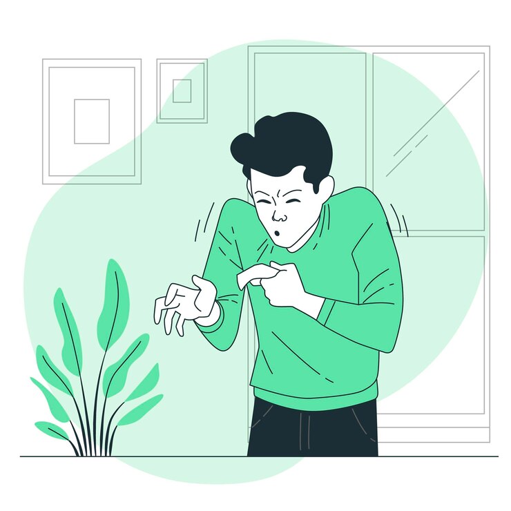 Ücretsiz Vektör sneezing concept illustration