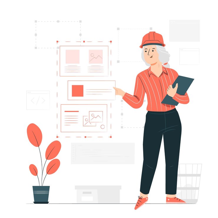 Ücretsiz Vektör software engineer concept illustration