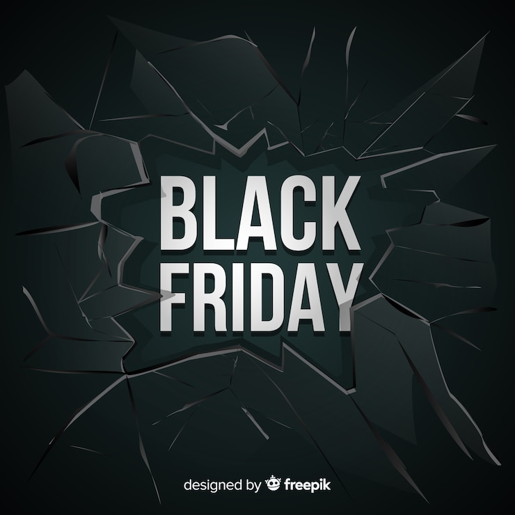 Ücretsiz Vektör soyut black friday indirimi arka planı