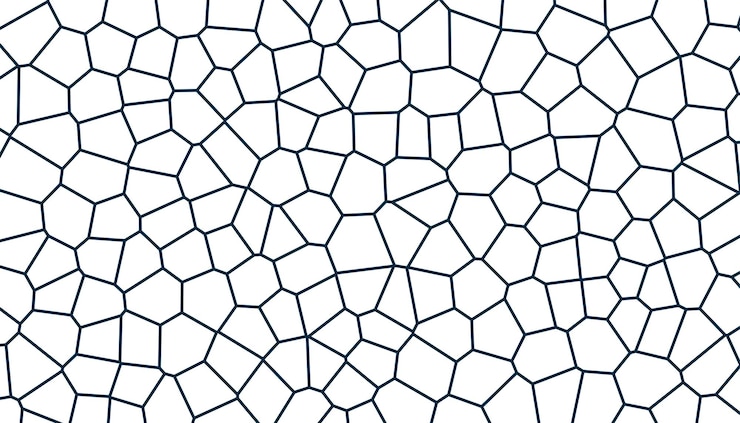 Ücretsiz Vektör soyut geometrik voronoi ızgara desenli duvar kağıdı tasarımı