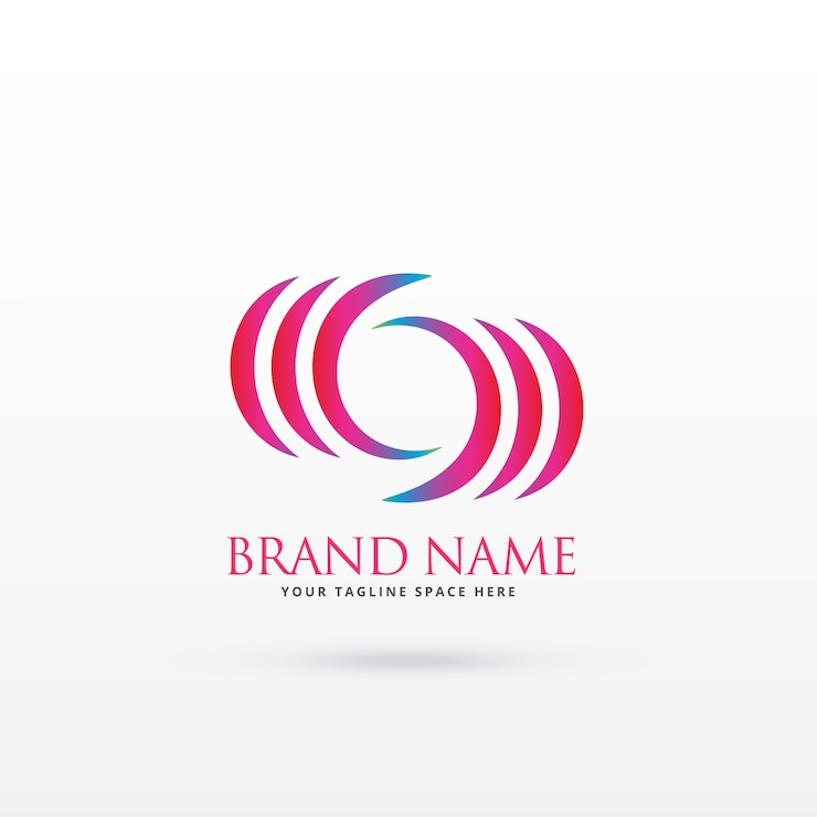 Ücretsiz Vektör soyut kıvrımlı logo tasarımı