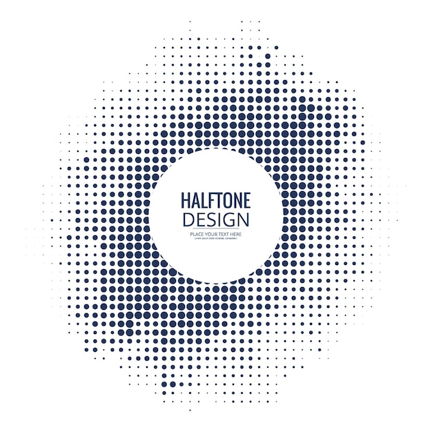 Soyut şekiller ve halftone noktalı arka plan