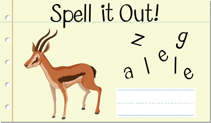 Ücretsiz Vektör spell english word gazelle
