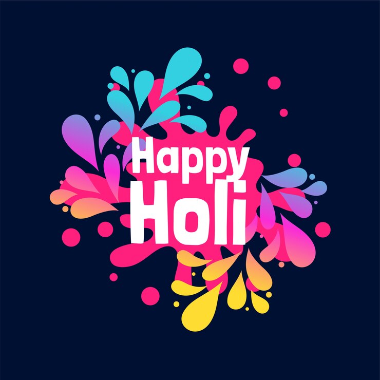 Ücretsiz Vektör splashes of colors for happy holi festival background
