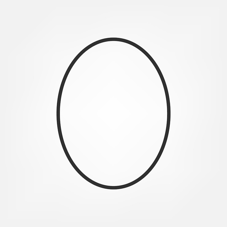 Ücretsiz Vektör stroke oval geometric shape vector