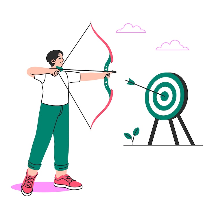 Ücretsiz Vektör target concept illustration