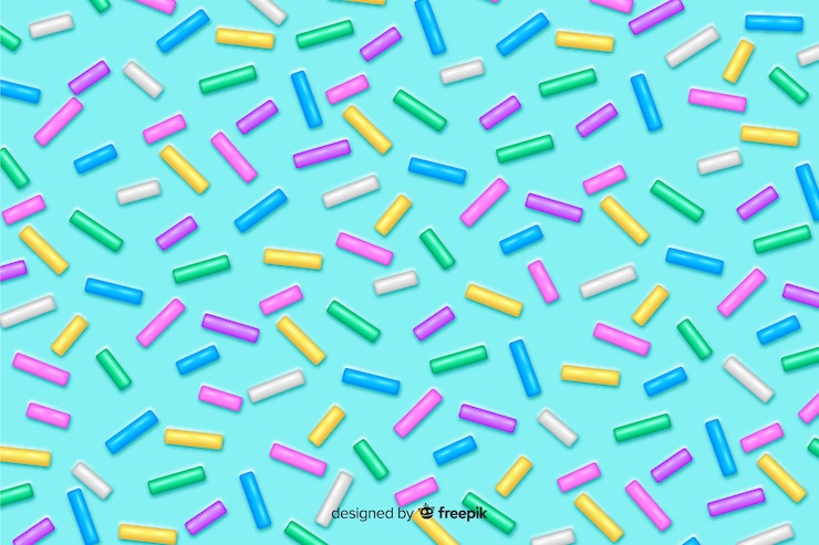 Ücretsiz Vektör tasty donut glaze background in flat design