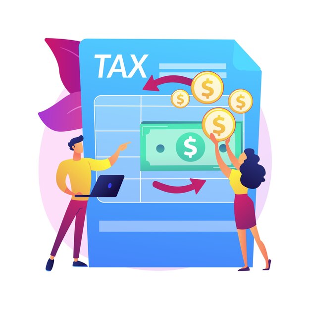 Tax paperwork. Income statement document. Money transaction process. Bookkeeping consultation. Accounting process, invoice payment, financial analysis.  isolated concept metaphor illustration