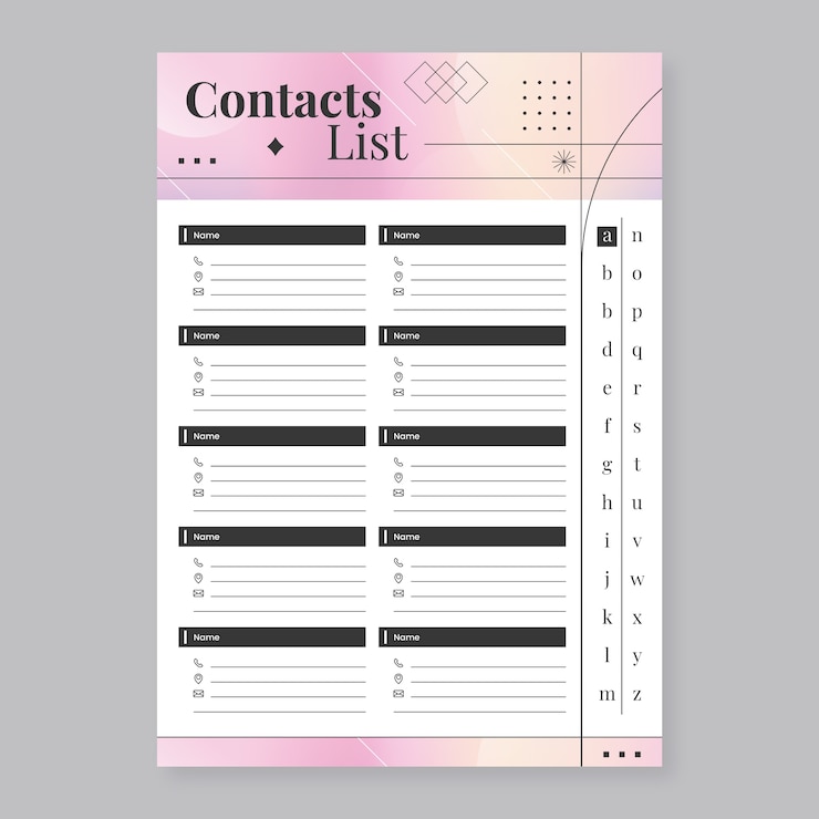 Ücretsiz Vektör telephone directory template design