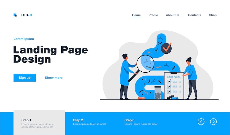 Ücretsiz Vektör tiny medical doctors examining gastrointestinal tract and digestive system landing page template