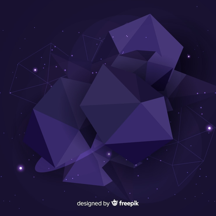 Ücretsiz Vektör tridimensional polygon dark blue background