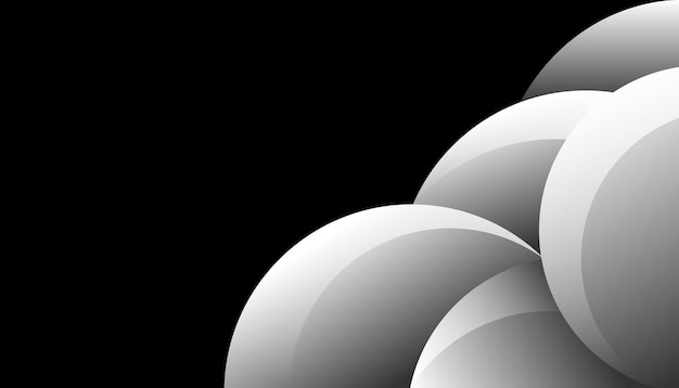Vector background abstract gradient black white design round modern