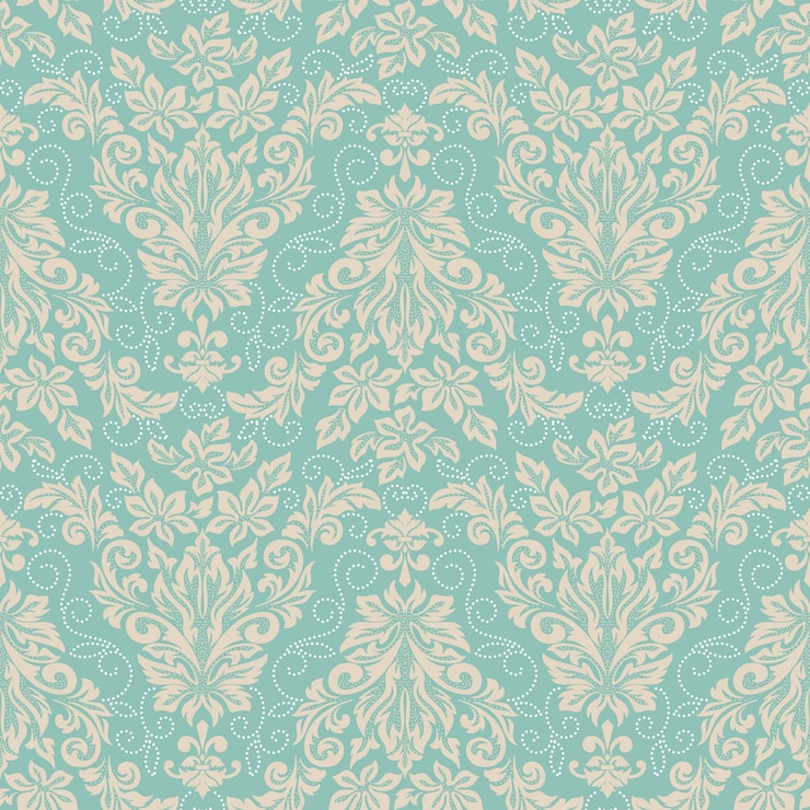 Ücretsiz Vektör vektör damask kusursuz desen
