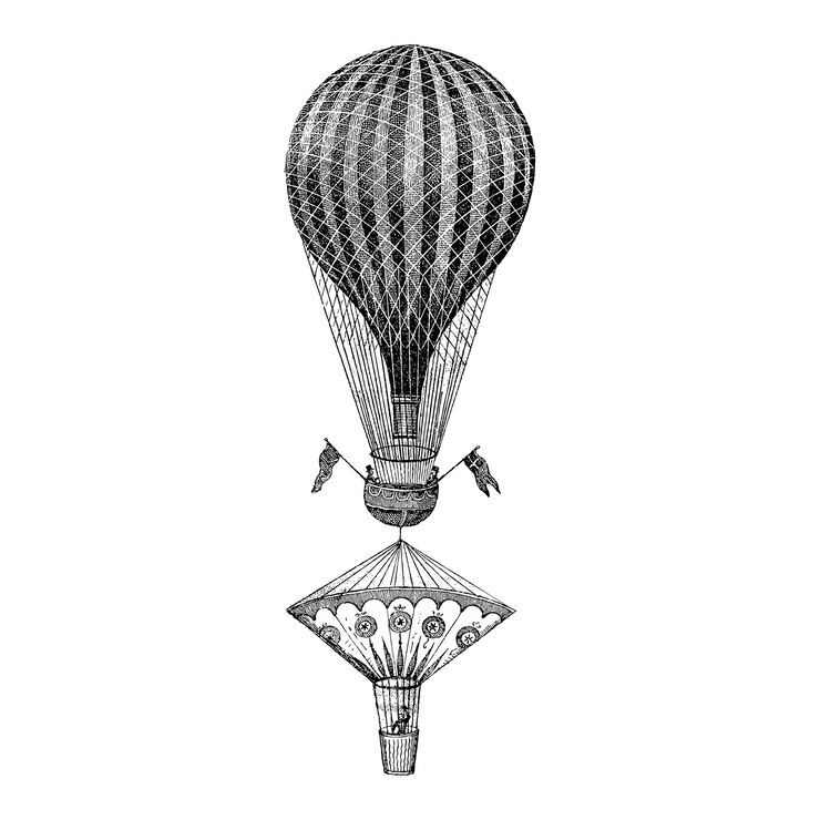 Ücretsiz Vektör vintage balon illüstrasyonu