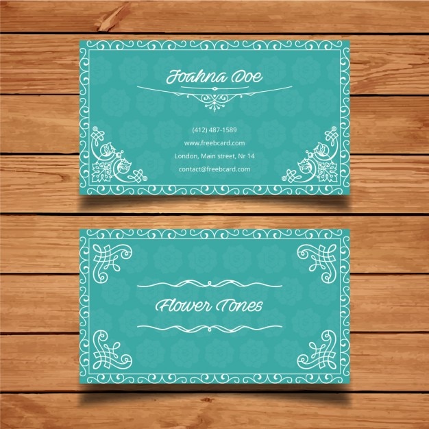 Ücretsiz Vektör vintage elegant business card