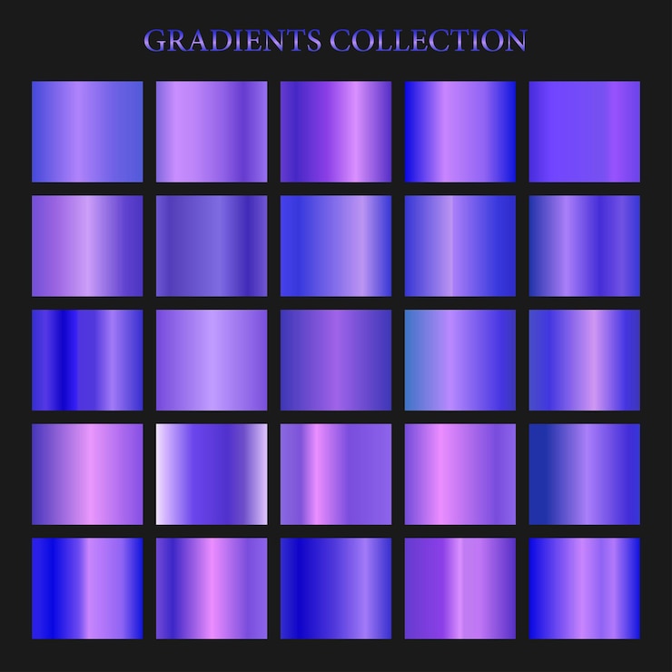 Ücretsiz Vektör violet gradient collection for fashion design