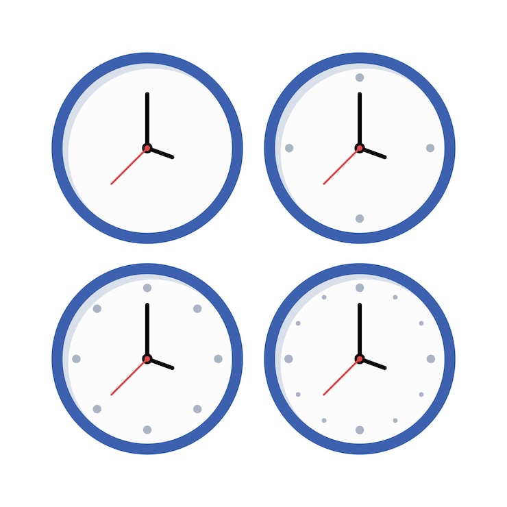 Ücretsiz Vektör watch faces set simple flat style