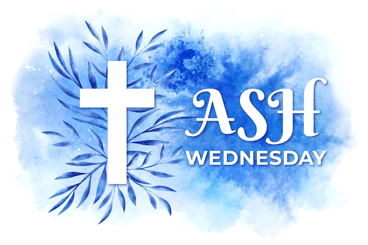Ücretsiz Vektör watercolor ash wednesday