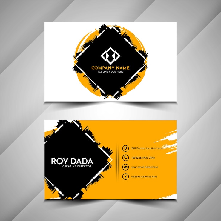 Ücretsiz Vektör watrecolor style elegant business card template