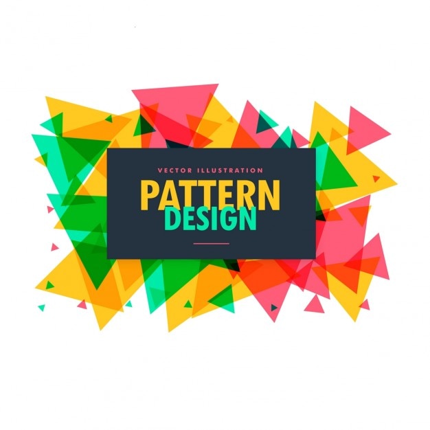 white background with full color triangles  