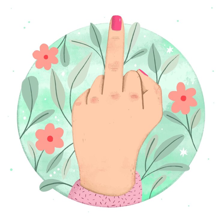 Ücretsiz Vektör woman hand showing the fuck you symbol