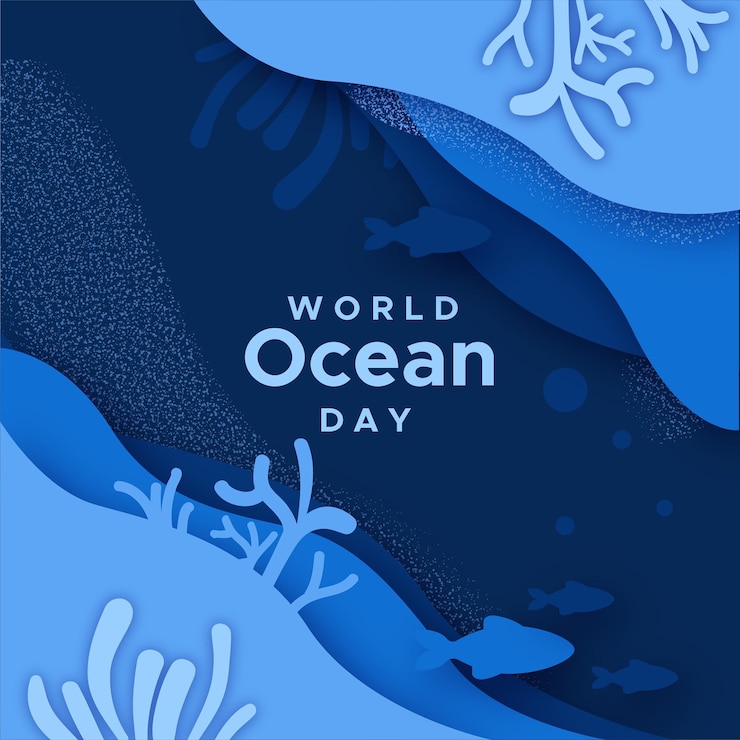 Ücretsiz Vektör world oceans day celebration