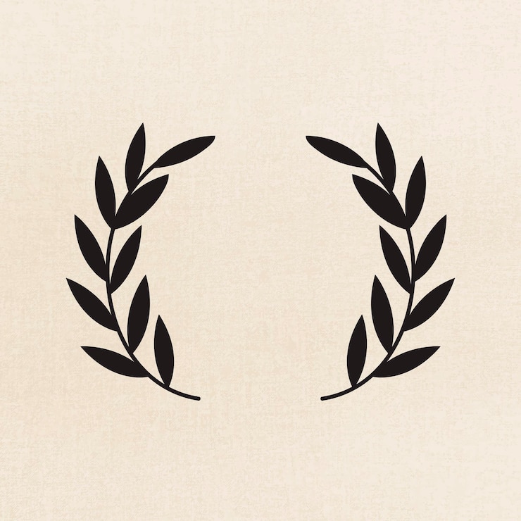 Ücretsiz Vektör wreath vector black botanical watercolor vintage style