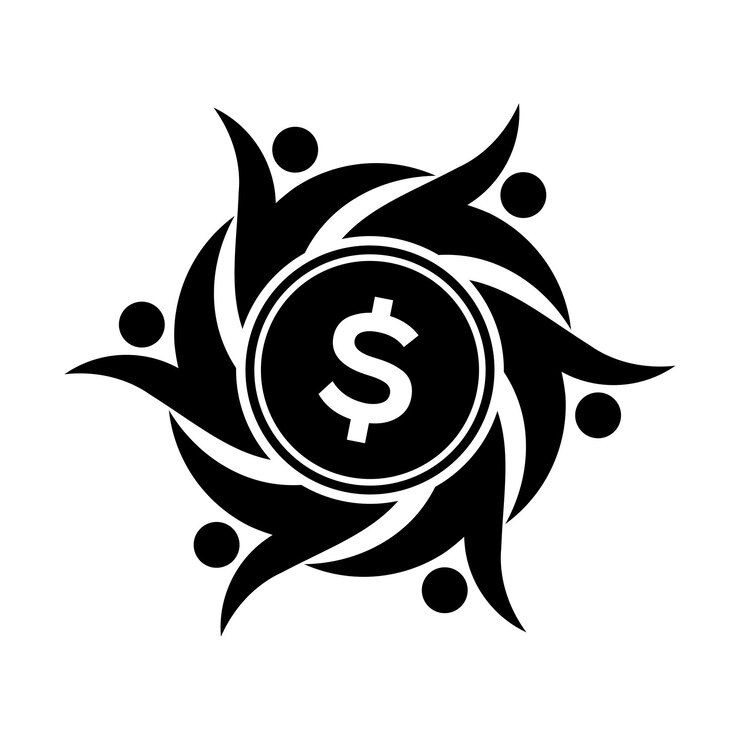 Ücretsiz Vektör yaratıcı adam ve para logosu