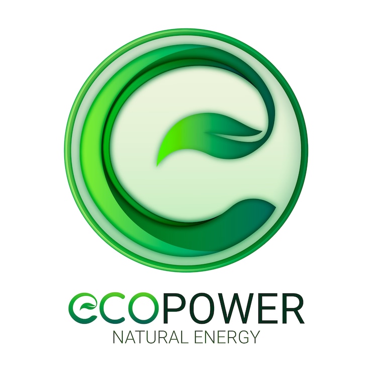 Ücretsiz Vektör yenilenebilir enerji logo tasarımı