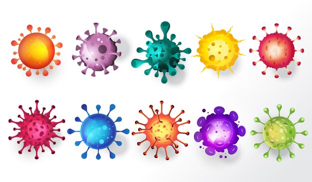 10 virus et bactéries abstraits