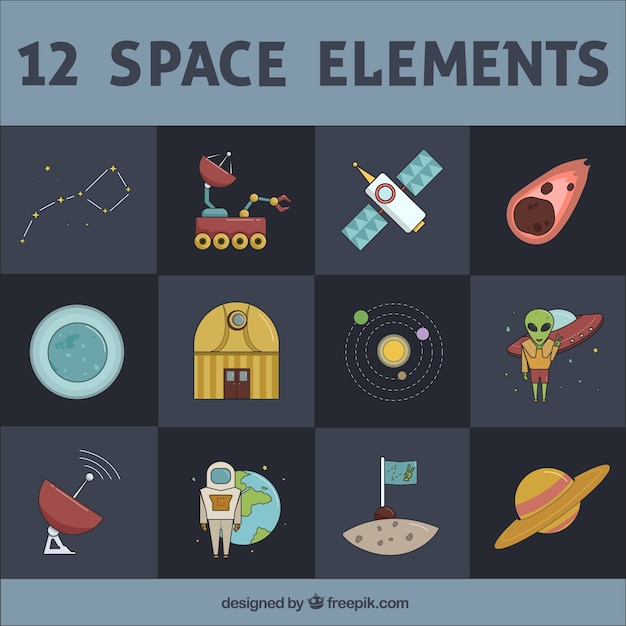 12 éléments De L'espace