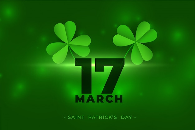 Vecteur gratuit 17 mars joyeux saint patricks day background