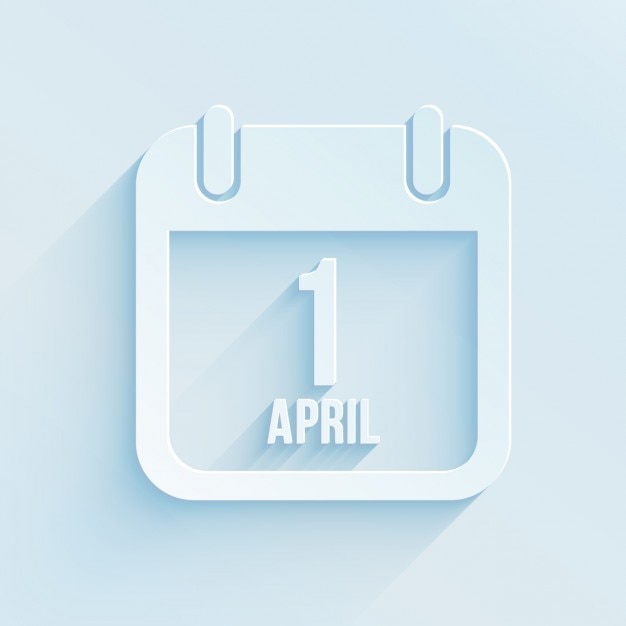 Vecteur gratuit 1er calendrier avril