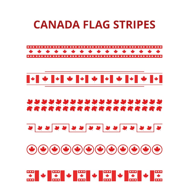 1er Juillet Bonne Fête Du Canada Drapeau Du Canada Stripes Pattern