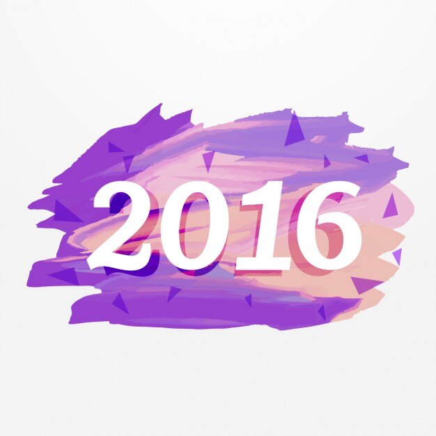 2016 texte en arrière-plan de style d&#39;encre