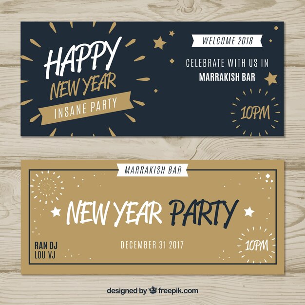 2018 bannières de nouvel an