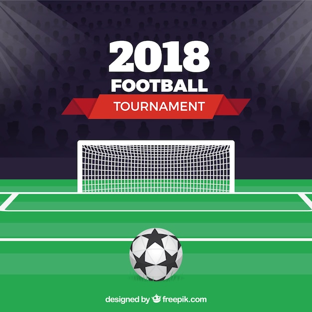 Vecteur gratuit 2018 fond de la coupe du monde de football