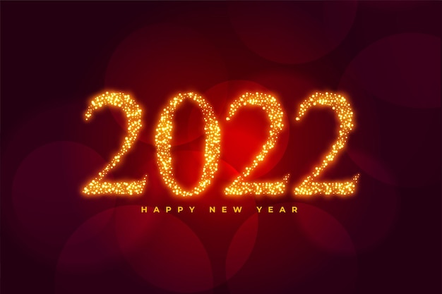 2022 rouge salutation nouvel an design de fond sparkle