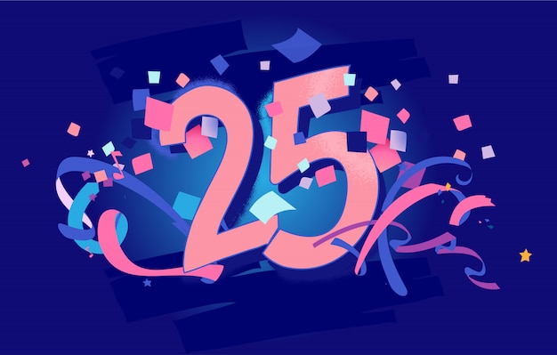 Carte Anniversaire 25 Ans Vecteur Gratuite Carte Anniversaire 25 Ans Vecteur Gratuite