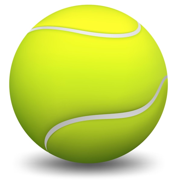 Vecteur gratuit 3d de balle de tennis isolé