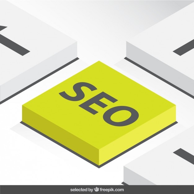 Vecteur gratuit 3d bouton seo