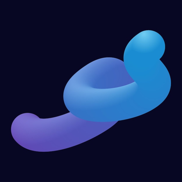 3d formes liquides torsadées colorées abstraites Éléments de conception créatifs Éléments de formes de gradient modernes vectoriels pour bannerbackgroundposter