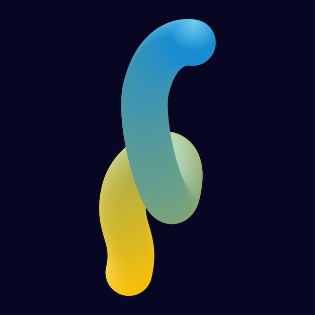 3d formes liquides torsadées colorées abstraites Éléments de conception créatifs Éléments de formes de gradient modernes vectoriels pour bannerbackgroundposter